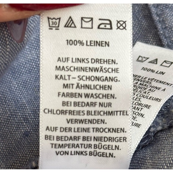 Jones New York 100%Linen Lightweight Jacket Blue Size 2X Costall - Picture 13 of 16